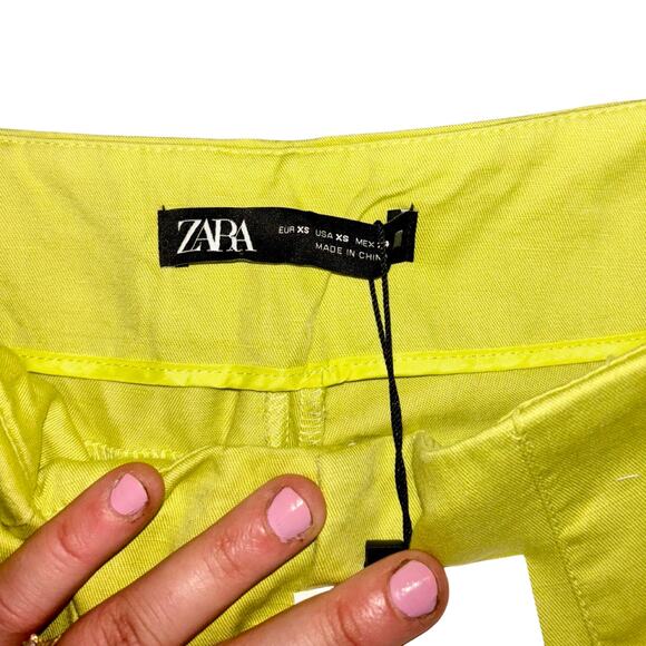 Zara green linen-blend trousers - Picture 4 of 7